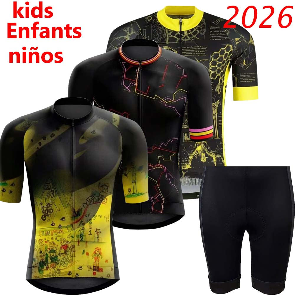 Cycling Commuter Clothing - Çocuklar Fransa Turu 2026 Bisiklet Forması