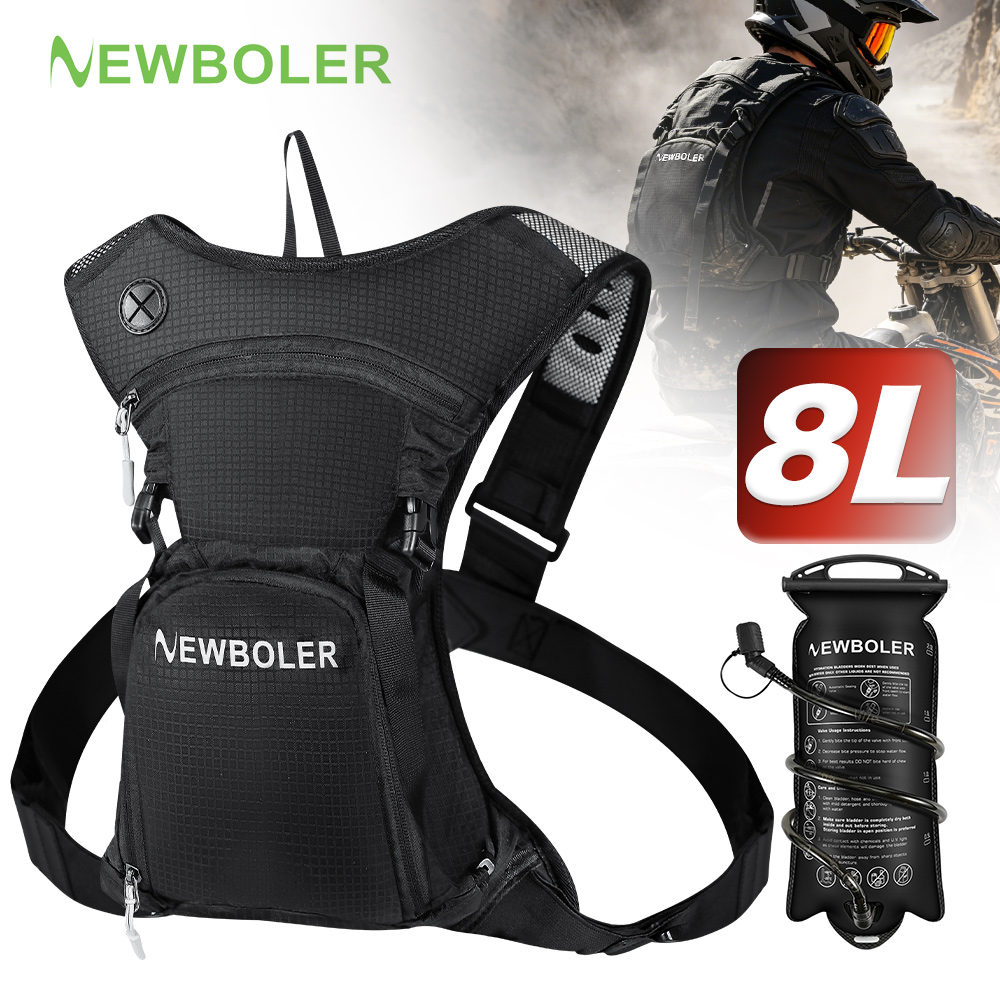 Cycling Commuter Backpack - NEWBOLER 8L Motosiklet Bisiklet Hidrasyon Paketi