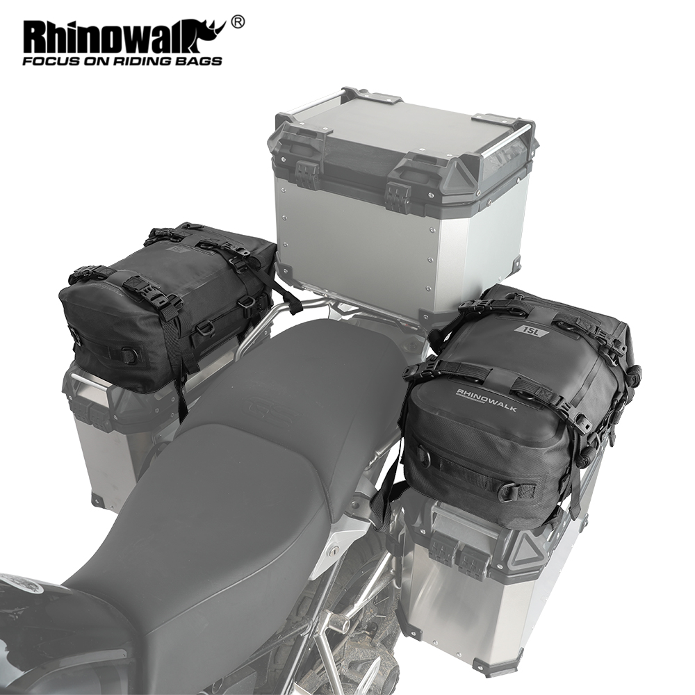 Panniers Waterproof Rear - Rhinowalk motosiklet kutusu üst sept çanta