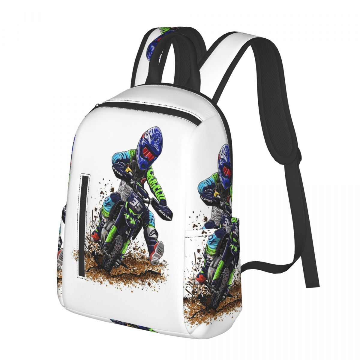 Cycling Commuter Backpack - Motocross Dirt Bike Studios MX Rider