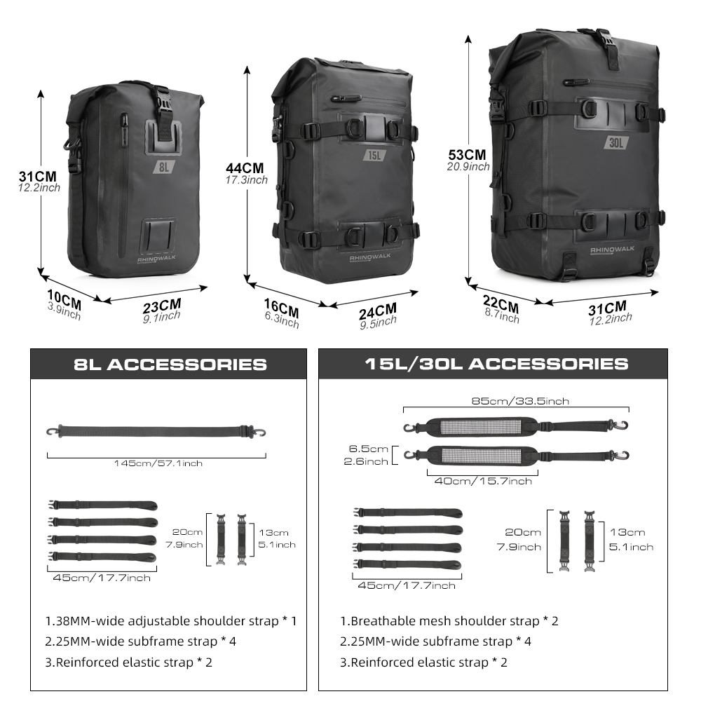 Rhinowalk motosiklet kutusu üs - Panniers Waterproof Rear incelemesi ve fiyatı
