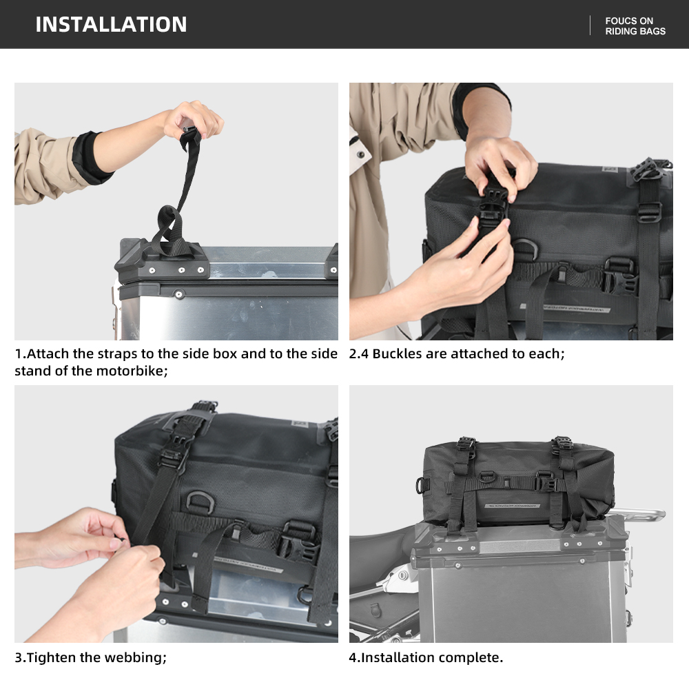Rhinowalk motosiklet kutusu üs - Panniers Waterproof Rear incelemesi ve fiyatı